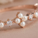 Clover Sparkle Cuff (FWP, Moissanite) by Elate