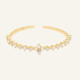 Clover Sparkle Cuff (FWP, Moissanite) by Elate