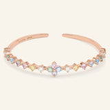 Clover Sparkle Cuff (Pastel Moissanite) by Elate