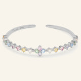 Clover Sparkle Cuff (Pastel Moissanite) by Elate