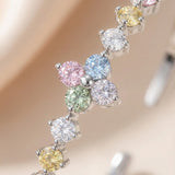 Clover Sparkle Cuff (Pastel Moissanite) by Elate