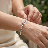 Clover Sparkle Cuff (Pastel Moissanite) by Elate