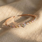 Clover Sparkle Cuff (Pastel Moissanite) by Elate