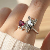 Corgi Ring (Rhodolite)