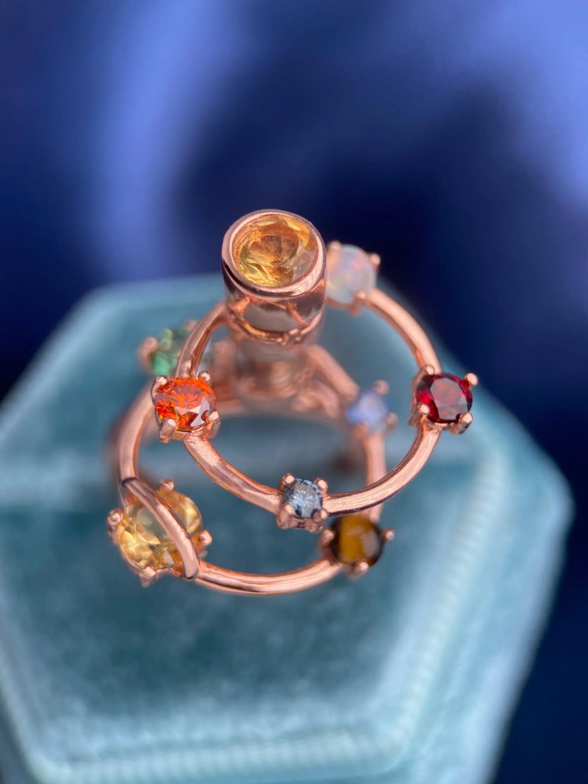 Cosmic Orbital Spinning Ring Rose Gold 4 scaled