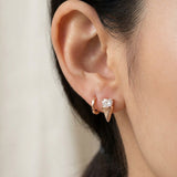 Creamy Cone Moissanite Studs