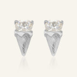 Creamy Cone Moissanite Studs