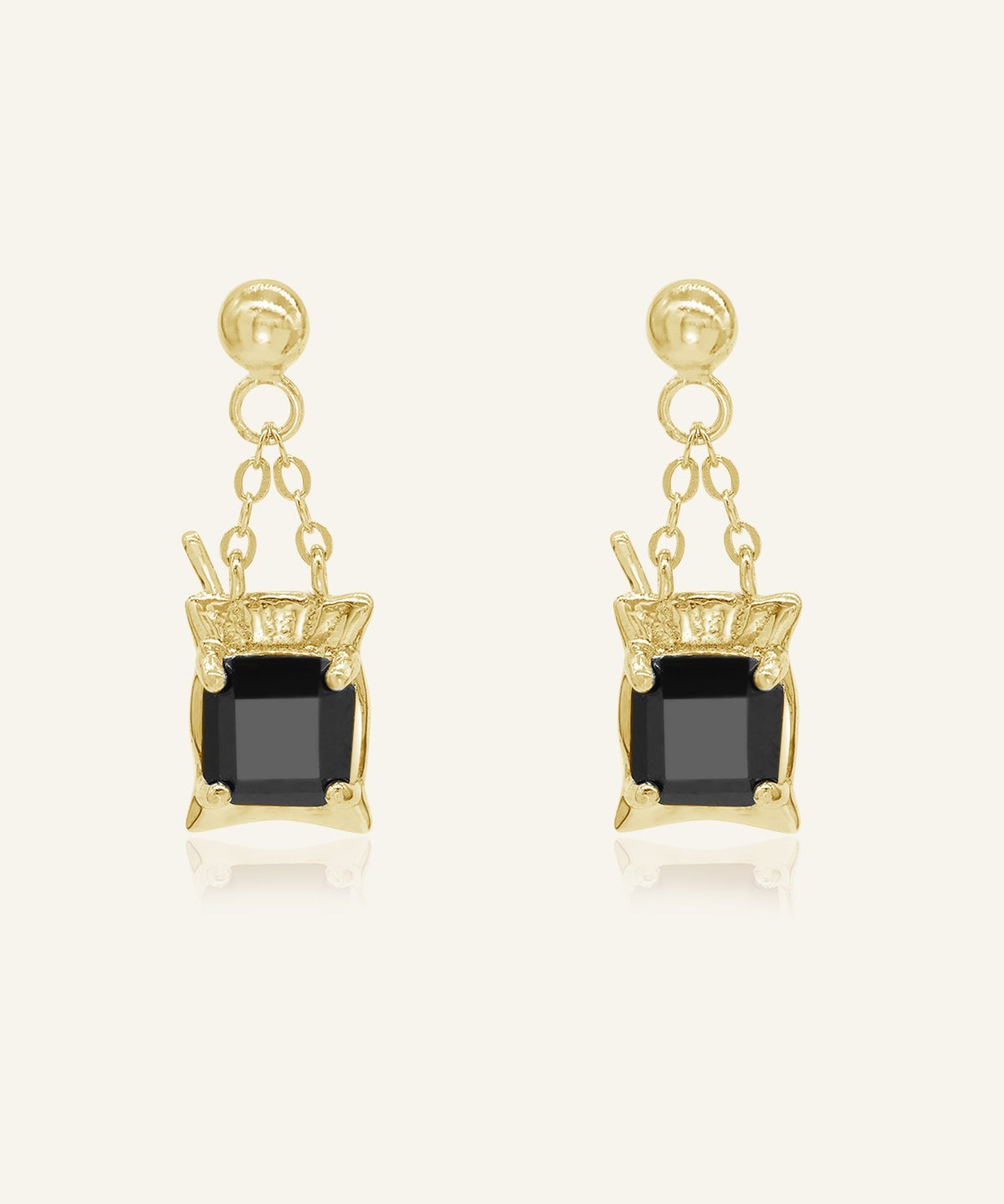 Dabao Kopi Studs (Black Spinel)