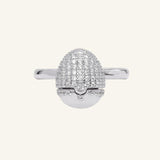 Dragon Egg Ring (White Moissanite)