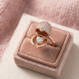 Dragon Egg Ring (White Moissanite)