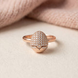 Dragon Egg Ring (White Moissanite)