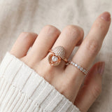 Dragon Egg Ring (White Moissanite)