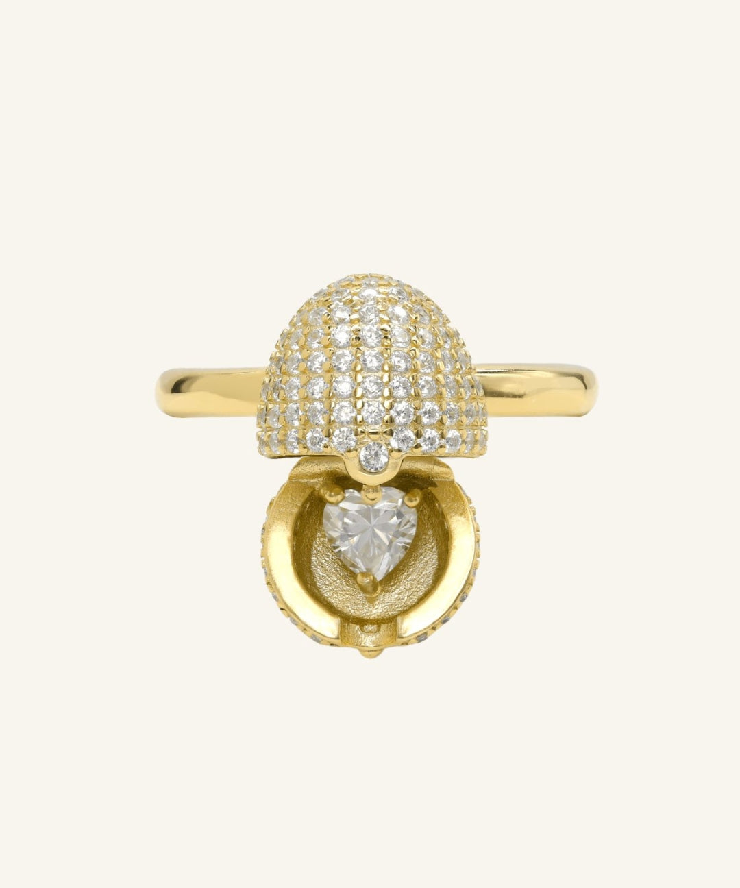 Dragon Egg Ring (White Moissanite)