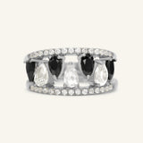 Ebony and Ivory Ring Set