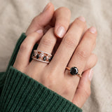 Ebony and Ivory Ring Set