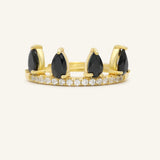 Ebony and Ivory Ring Set