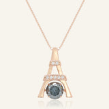 Eiffel Tower Moissanite Necklace