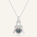 Eiffel Tower Moissanite Necklace