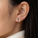 Elephant Mother of Pearl Studs (Black)
