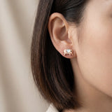 Elephant Mother of Pearl Studs (White)