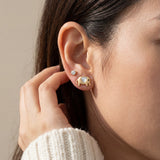 Elephant Mother of Pearl Studs (White)