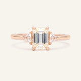 Emerald Cut Moissanite Ring by Elate