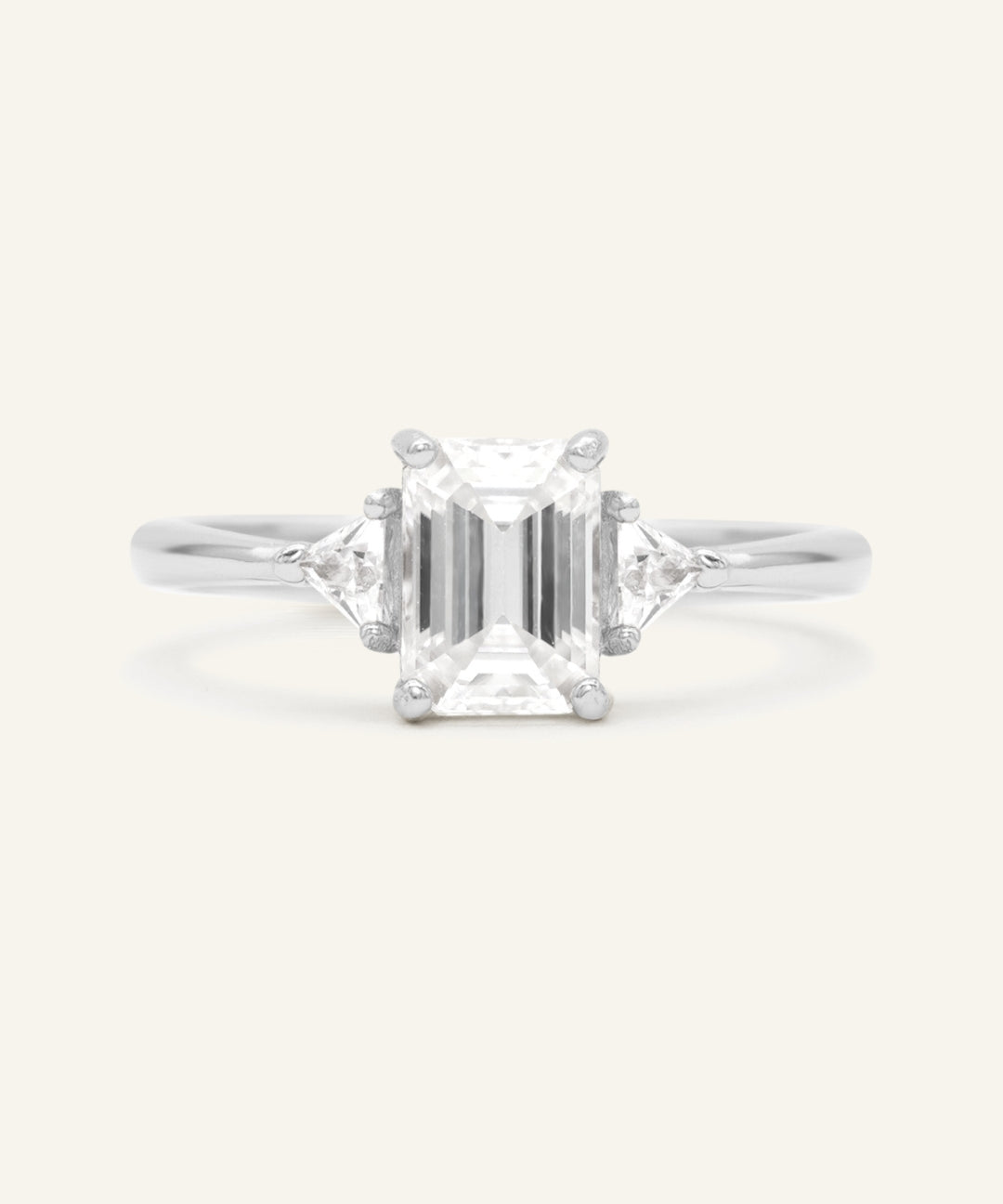 Emerald Cut Moissanite Ring by Elate