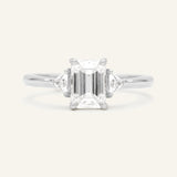 Emerald Cut Moissanite Ring by Elate