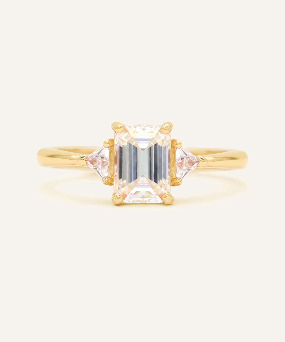 Emerald Cut Moissanite Ring by Elate