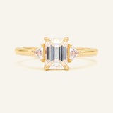 Emerald Cut Moissanite Ring by Elate