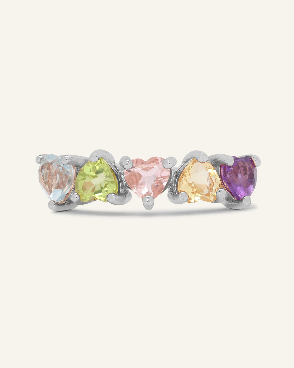 Eternity Heart Gemstones Band
