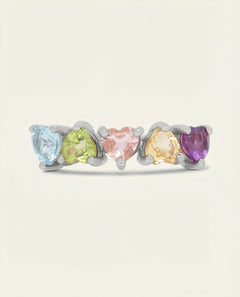 Eternity Heart Gemstones Band
