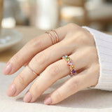 Eternity Heart Gemstones Band