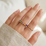 Eternity Heart Gemstones Band