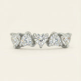 Eternity Heart Moissanite Band (White) by Elate