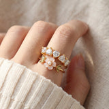 Eternity Heart Moissanite Band (White) by Elate