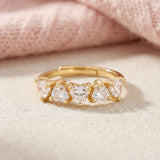 Eternity Heart Moissanite Band (White) by Elate