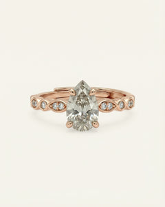 Ethereal Pear Moissanite Ring
