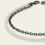 Faux Pearl Link Anklet