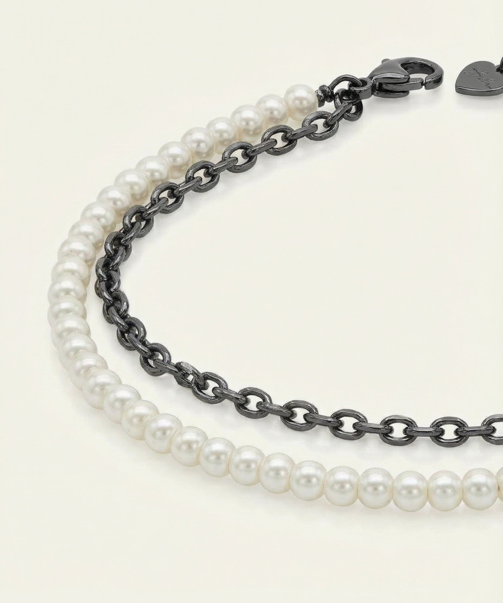 Faux Pearl Link Anklet