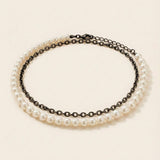 Faux Pearl Link Anklet