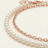 Faux Pearl Link Anklet
