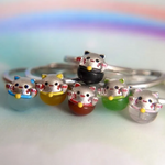 A collection of Fortune Cat Rings
