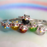A collection of Fortune Cat Rings