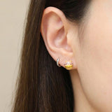 Fortune Cat Studs (Tiger Eye)