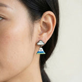 Fuji-San Cloud Mother of Pearl Studs
