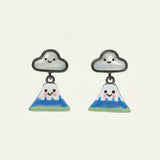Fuji-San Cloud Mother of Pearl Studs