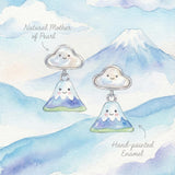 Fuji-San Cloud Mother of Pearl Studs