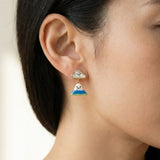 Fuji-San Cloud Mother of Pearl Studs