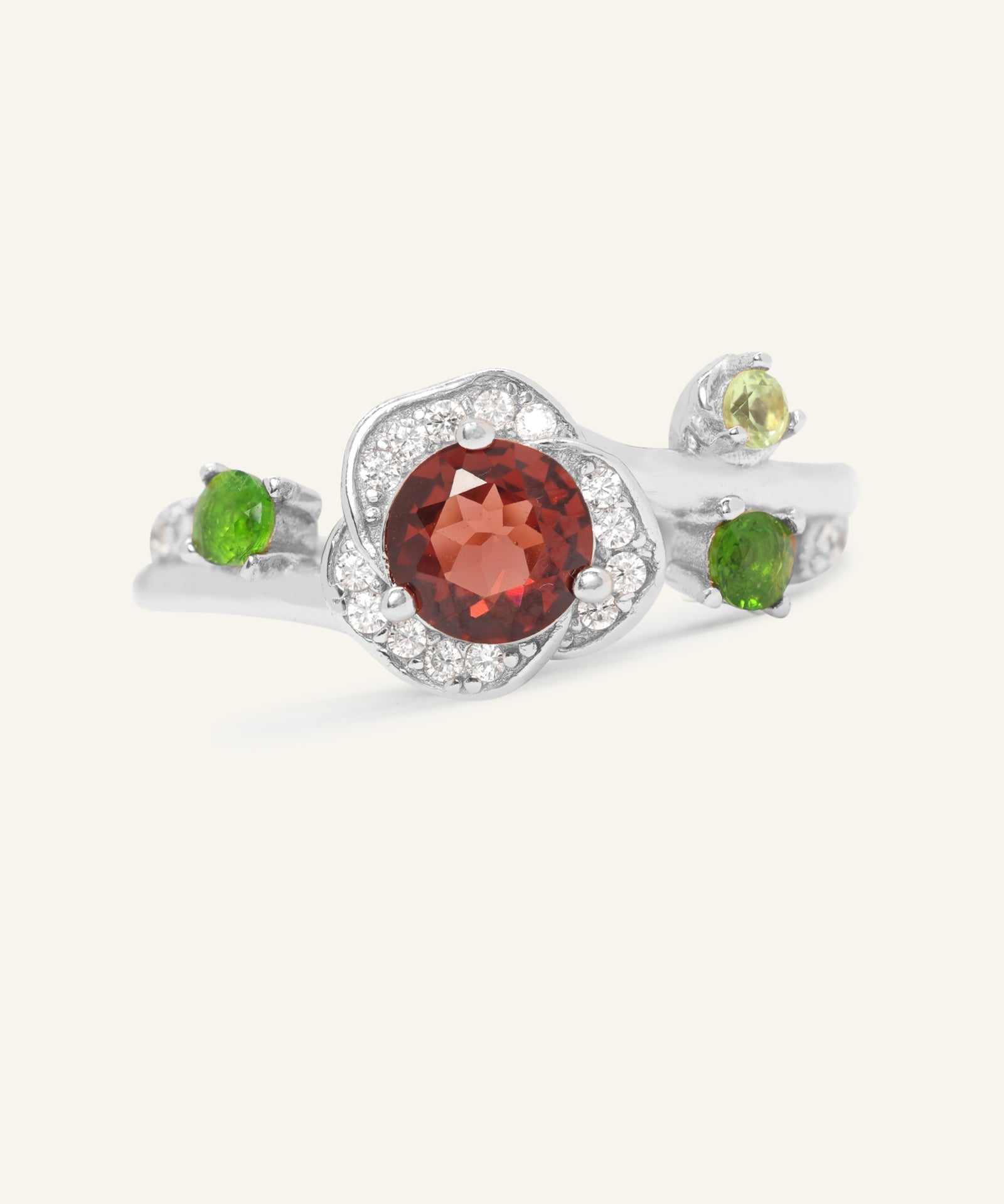 Garnet Rose Ring